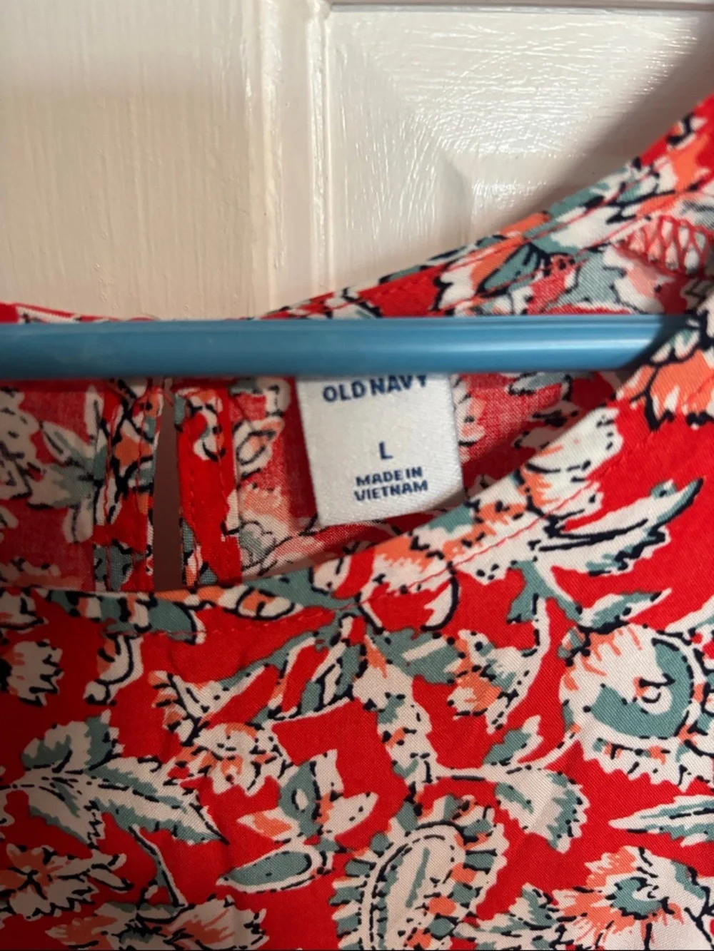 Old Navy Red Floral Paisley Tank Top